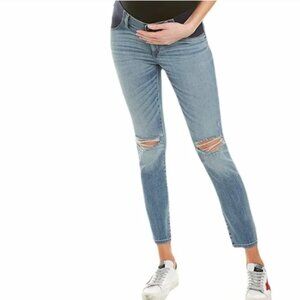 DL1961 Florence Distressed Blue Ankle Maternity Jeans 27